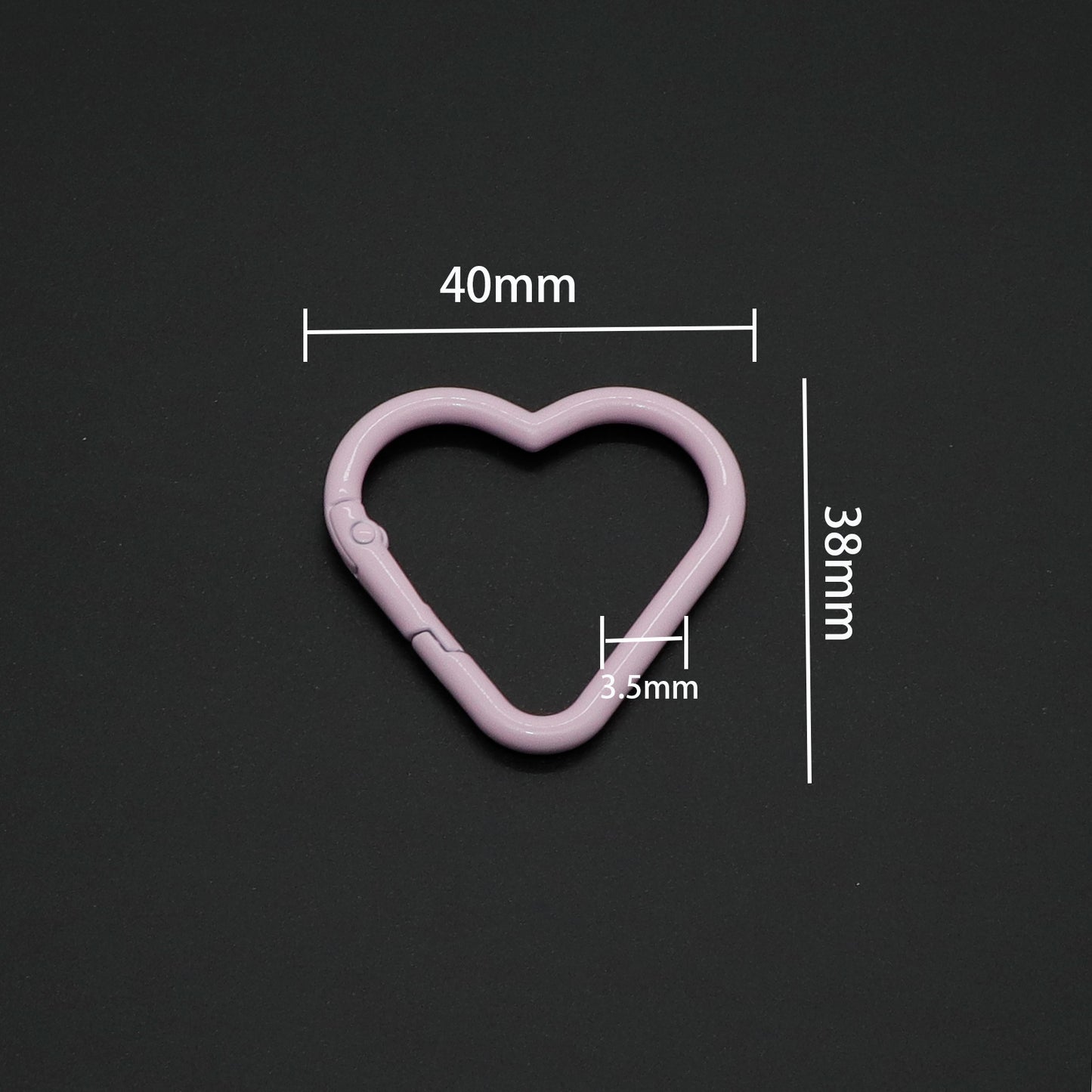 Cute Heart-Shaped Colorful Keychain with Lobster Clasp – DIY Book Clip Key Ring