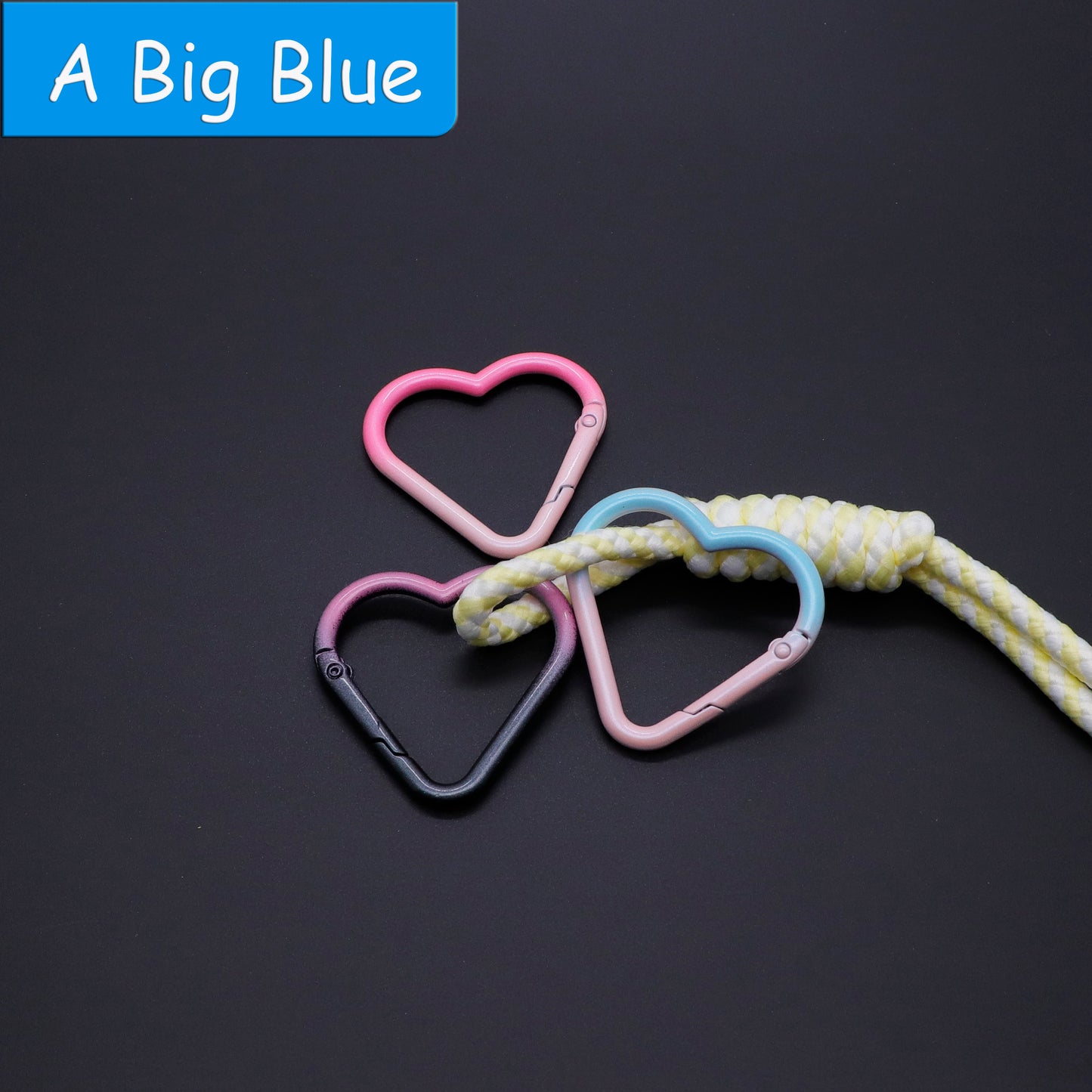 Colorful Gradient Plated Keychain – Cute Heart-Shaped DIY Keyring with Lobster Clasp, Craft Accessories for Custom Keychains