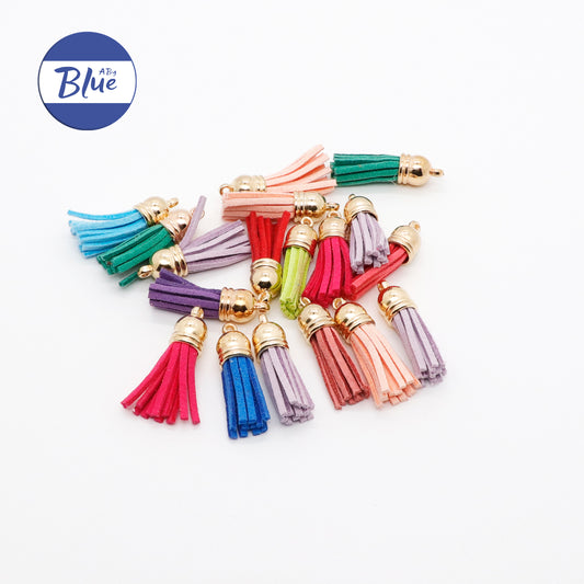 Leather Tassel Pendant – Small DIY Craft Accessory for Earrings, Jewelry, Bags, Keychains, and Handmade Decorative Trims