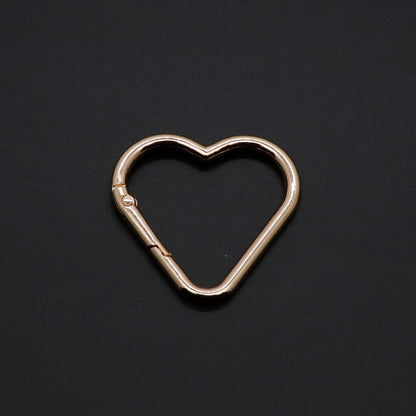 Cute Heart-Shaped Colorful Keychain with Lobster Clasp – DIY Book Clip Key Ring