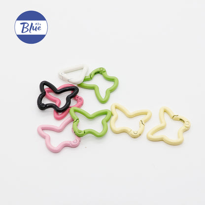 DIY Keychain Lobster Clasps with Colorful Spring Jump Rings – Single Loops for Craft and Jewelry Making