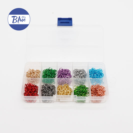 10-Color Boxed Open Jump Rings – DIY Craft Chain Accessories, Assorted Open Rings for Jewelry Making and Handicrafts