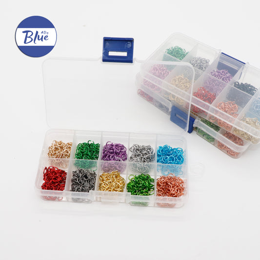 10-Color Boxed Open Jump Rings – DIY Craft Chain Accessories, Assorted Open Rings for Jewelry Making and Handicrafts