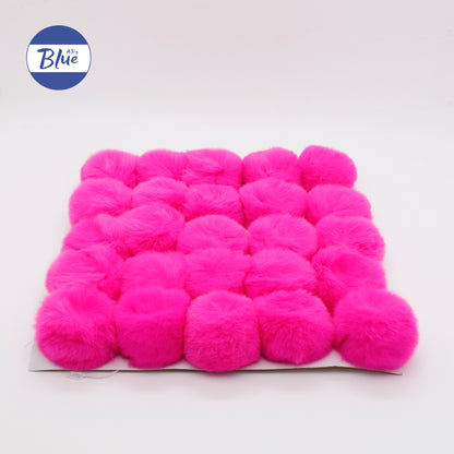 Cute Plush Pom-Pom DIY Keychain – Handmade Fluffy Ball Ornament for Bags, Phones & More