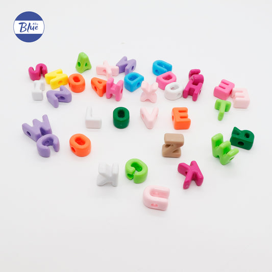 Acrylic Colored Alphabet Beads, Large Hole Loose Beads for DIY Craft, Phone Strap, Bag Pendant, Keychain Material