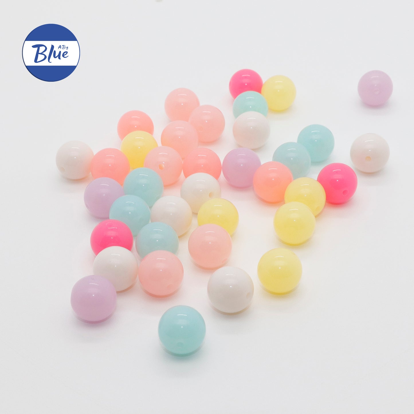 16mm Dopamine Mixed-Color Loose Beads – DIY Craft Beads for Pens, Phone Straps, Bag Charms, Keychains, and Other Handmade Accessories