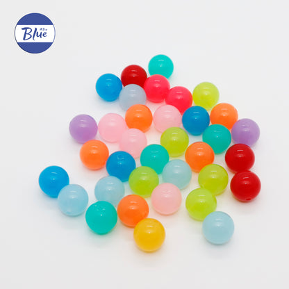 16mm Shimmer Candy-Colored Mixed Loose Beads – DIY Craft Beads for Pens, Phone Straps, Bag Charms, Keychains, and Other Handmade Accessories