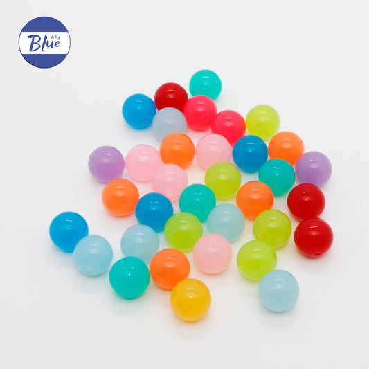 16mm Shimmer Candy-Colored Mixed Loose Beads – DIY Craft Beads for Pens, Phone Straps, Bag Charms, Keychains, and Other Handmade Accessories