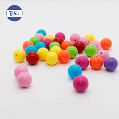 16mm Shimmer Candy-Colored Mixed Loose Beads – DIY Craft Beads for Pens, Phone Straps, Bag Charms, and Other Handmade Accessories