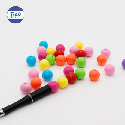 16mm Shimmer Candy-Colored Mixed Loose Beads – DIY Craft Beads for Pens, Phone Straps, Bag Charms, and Other Handmade Accessories