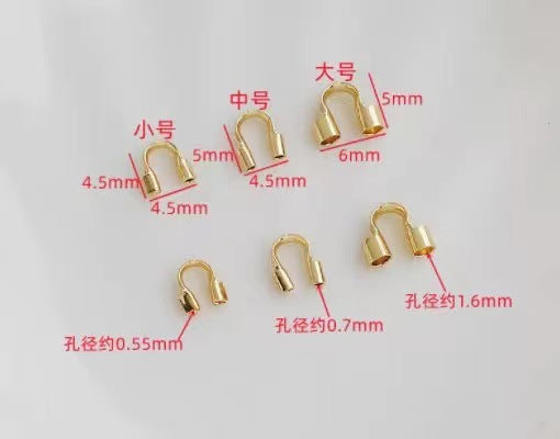 High quality U shape copper crimp beads big and small sizes